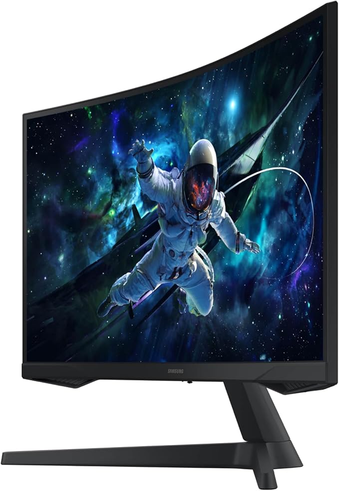 SAMSUNG 32 Odyssey G55C Series QHD 1000R Curved Gaming Monitor 1ms(MPRT) HDR10 165Hz AMD Radeon FreeSync Eye Care Glare Free Sharp Resolution LS32CG550ENXZA