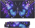 Purple Butterfly Desk Cover MatExtended Large Mouse PadComputer Laptop Mat Desk Decor for Office Game Home 30x16 Inch