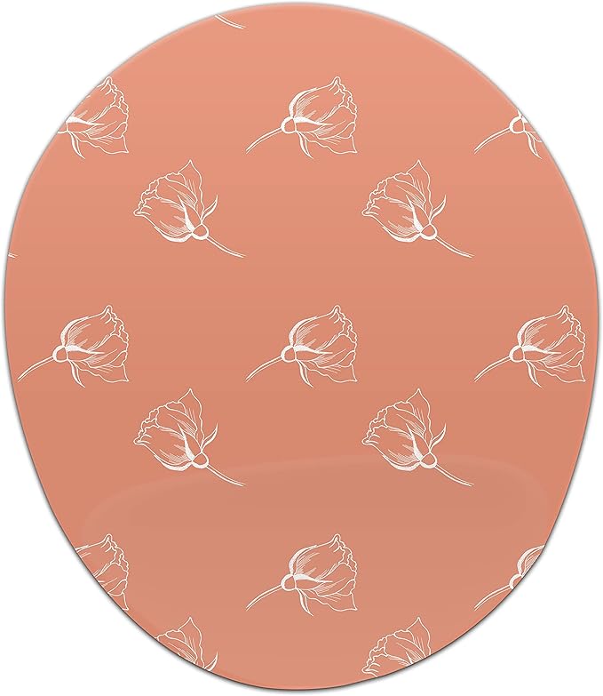 Ergonomic Mouse Pad with Wrist Rest Digital Printed Mouse Mat for Tendon Sheath Problems Non-Slip Base for Office and Home Size: 20 x 23 cm