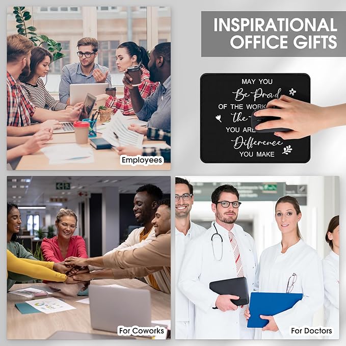 Seajan 25 Pcs Employee Appreciation Gift Bulk Mouse Pad Bulk Inspirational Computer Mouse Pad Gift for Social Worker Volunteer Teacher Nurse 8.27 x 10.24'' (Be Proud)