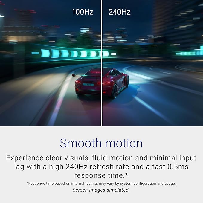 Dell 24 240Hz Gaming Monitor - SE2426HG - 23.8-inch FHD (1920x1080) 240Hz Display in-Plane Switching (IPS) Technology AMD FreeSync™ Premium TÜV 3-Star 2X HDMI DisplayPort 1.4 Tilt