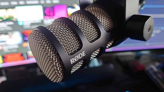 StreamEye Rode PodMic Dynamic Podcasting Microphones (Pair) with Rode PSA1 Microphone Boom Arms Rode NTH-100 Professional Closed-Back Over Ear Headphones XLR Cables Polishing Cloth