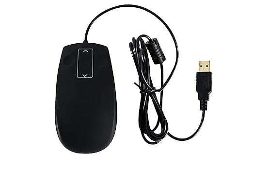 WetKeys Waterproof Professional-Grade Mouse w/Touchpad-Scroll (USB) (Black) |OMWK0C03-BK