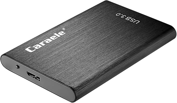 Portable SATA External Hard Drive HDD 2TB 1TB 500GB USB3.0 Ulra-Fast File Transfers (1TB Black)