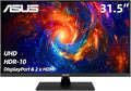 ASUS 31.5 4K HDR Monitor - UHD (3840 x 2160) 99% sRGB HDR-10 Adaptive-Sync Speakers Flicker Free Eye Care - Blue Light Filter DisplayPort &amp 2 x HDMI Tilt Adjustment Wall Mountable Black