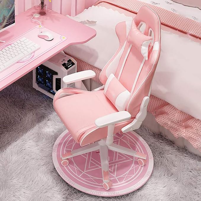 Office Chair Gaming Chair Computer Chair Racing Style Game Chair with Headrest and Lumbar PillowHigh Back Gaming ChairAndrgonomic Computer Chair E-Sports Swivel Chair PU Leather Gamer Chai