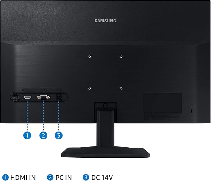 Samsung S33A Series 24-Inch FHD 1080p Computer Monitor HDMI VA Panel Eye Saver Mode Game Mode (LS24A338NHNXZA) Black