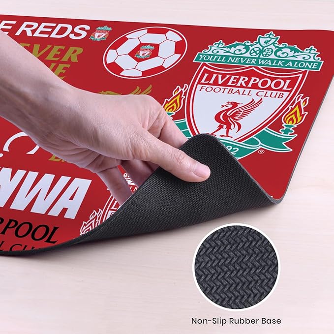 Head Case Designs Officially Licensed Liverpool Football Club Sticker Collage Graphics 37.4 x 15.75 x 0.16 inches (900 x 400 mm) - XL Gaming Office Desk PC Keyboard Mouse Mat Pad