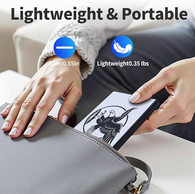 Plicnla Portable External Hard Drive 500GBUSB 3.0 USB-C Storage Expansion for PC Mac Desktop Laptop PS4/5 Xbox One X/S Xbox 360 (Bald Eagle)