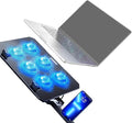 Laptop Cooling LED Lighting 6 Quiet Fan Adjustable Foldable Laptop LED Light Fan with 2 USB Port Phone Holder Ergonomic Pad