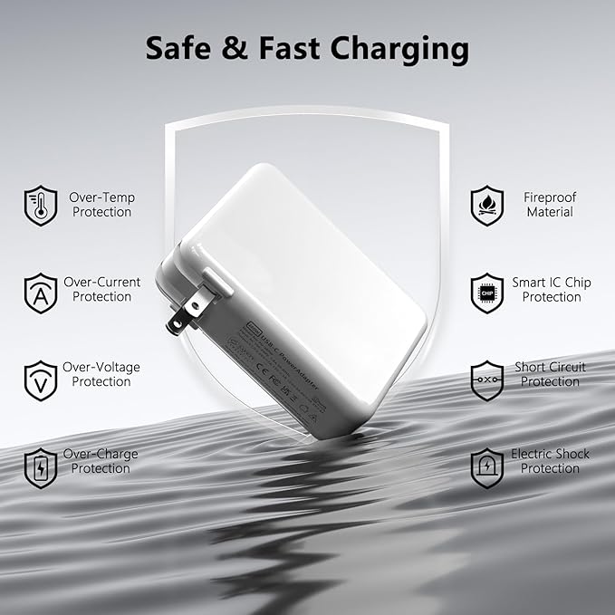 Mac Book Pro Charger - 280W 2-Ports 140W USB C Fast Laptop Charger Compatible with Mac Book Pro/Air 16 15 14 13 inch M1 M2 M3 M4 Series and All USB C Device with 6.6FT Type C &amp Magnetic 3 Cabl