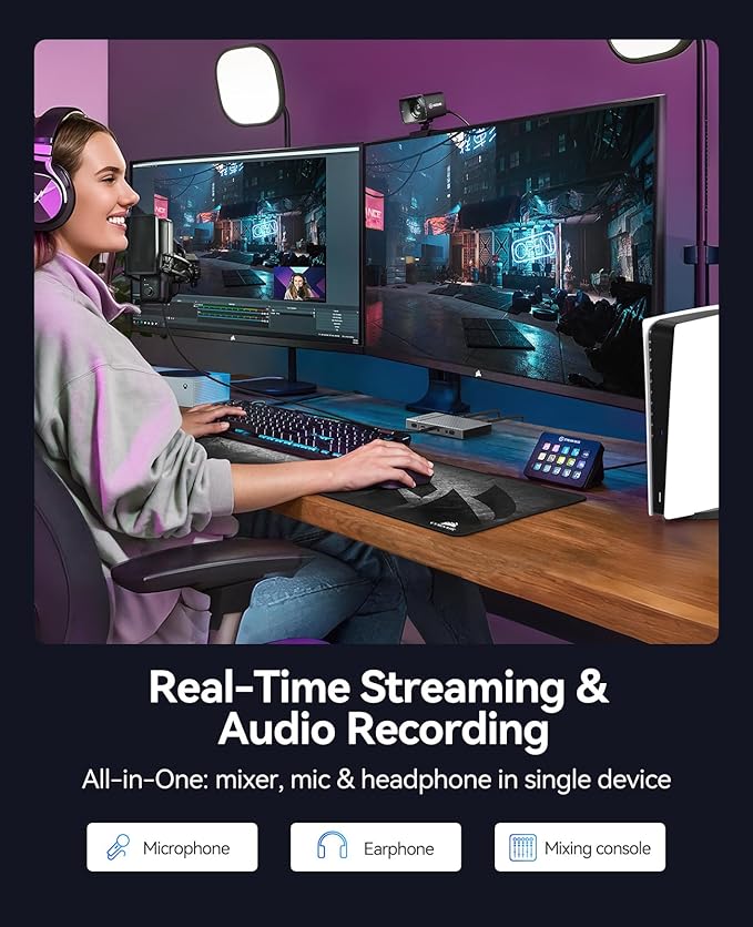 ORICO IS6 4K Portable HDMI Capture Card with Dual 4K@60Hz Inputs – Compatible with PS5 Xbox Switch OBS &amp More for Live Streaming &amp Recording Works on PC Mac Laptop iPad