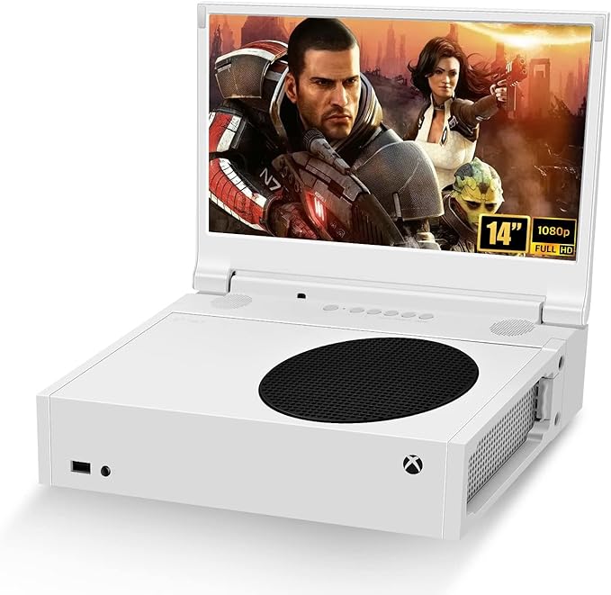 G-STORY 14‘’ Portable Monitor for Xbox Series S 1080P Portable Gaming Monitor IPS Screen for Xbox Series S（not Included） with Two HDMI HDR Freesync Game Mode Travel Display for Xbox Series S