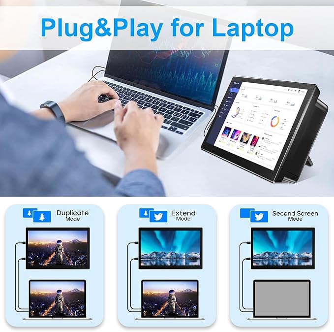 7 Inch Touchscreen for Raspberry Pi5-Point 1024 * 600 IPS touchscreen Portable Monitor with HDMI Interface Dual-Speaker for Raspberry Pi 5/4B/3B+/3B/B+ Jetson Nano Win11/10/8/7(7'' 1024*600-a)..