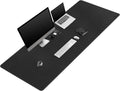 Mydours Extra-Long 67 x 24 Desk Mat PU Leather Surface with Seamless Stitching Wide Desk Blotter for Multiple Monitors Durable Writing Pad and Gaming-Friendly Mouse Surface (Black)
