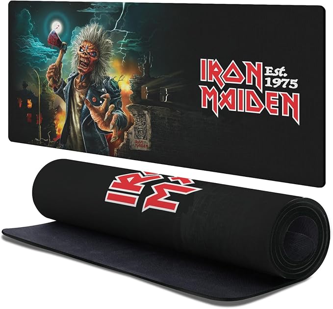Head Case Designs Officially Licensed Iron Maiden Axe Eddie Art Graphic Art 37.4 x 15.75 x 0.16 inches (900 x 400 mm) - XL Gaming Office Desk PC Keyboard Mouse Mat Pad