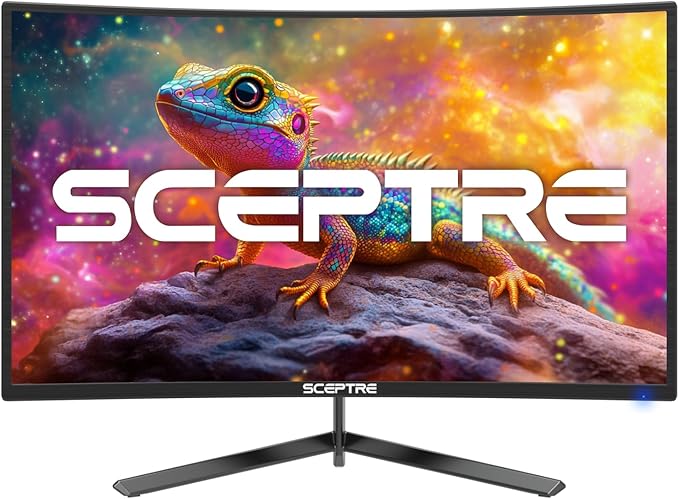 Sceptre New 24-inch Curved Gaming Monitor 1080p up to 180+Hz DisplayPort HDMI 100% sRGB AMD FreeSync Build-in Speakers Machine Black 2026 (C248B-FWT168 Series)