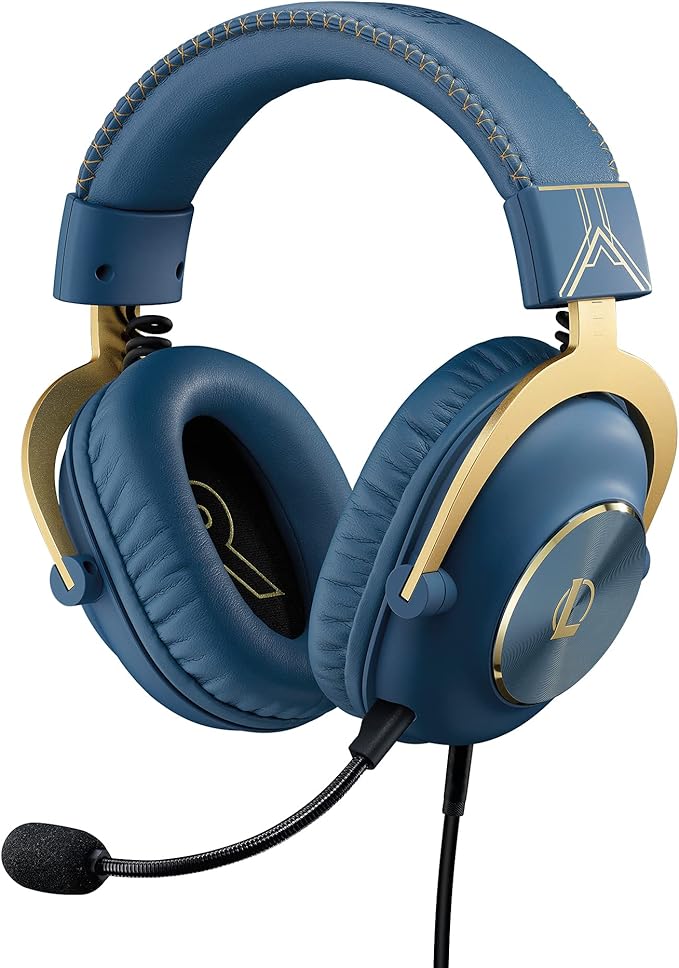 Logitech G PRO X Gaming Headset - Blue VO!CE Detachable Microphone Comfortable Memory Foam Ear Pads DTS Headphone 7.1 and 50 mm PRO G Drivers Official League of Legends Edition