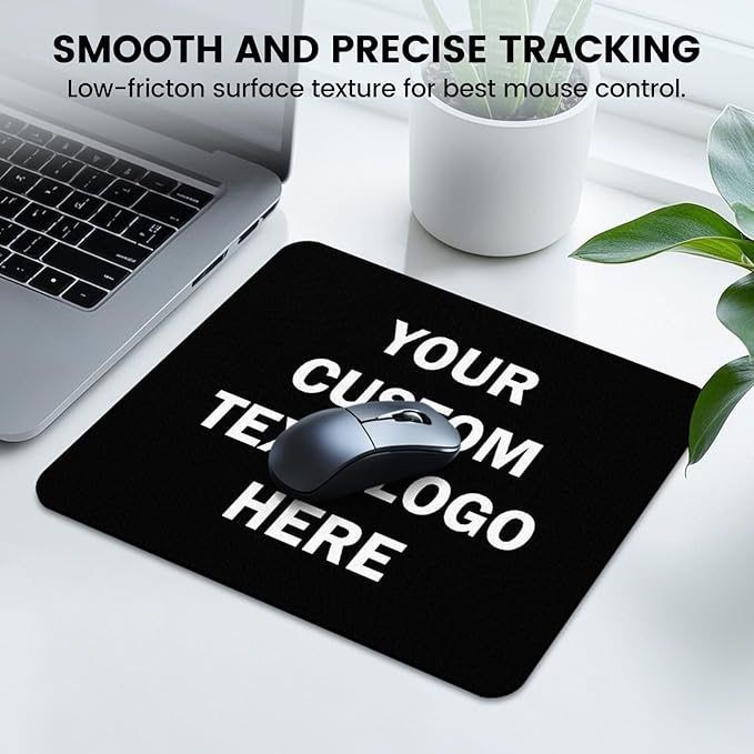 5 Packs Custom Mouse Pad Bulk with Photo Logo Personalized Image Text Laptop Desk Mat Sublimation Customized Non-Slip Desk Writing Pad for Office Work &amp Gaming10x12 in
