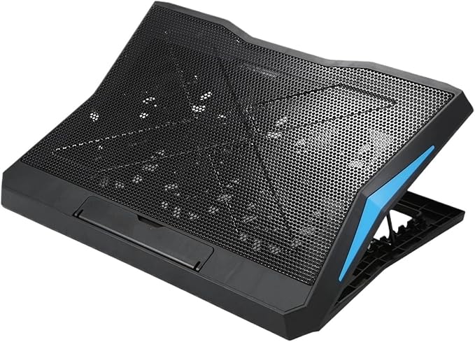 Compatible for Under 17 Laptop Cooling Pad 6 Fans 6 Height Adjustable Stand Built-in Phone Holder