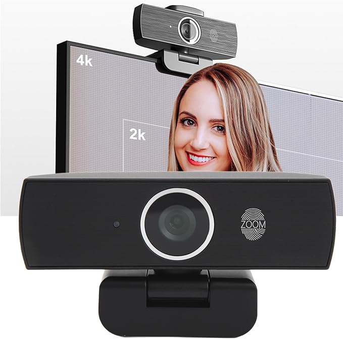 4K USB Webcam 8MP Auto Focus 30 UHD Video Camera with Built-in Microphone and Privacy Cover - Wide Angle Noise Reduction Detachable USB Cable for Streaming and Video Conference