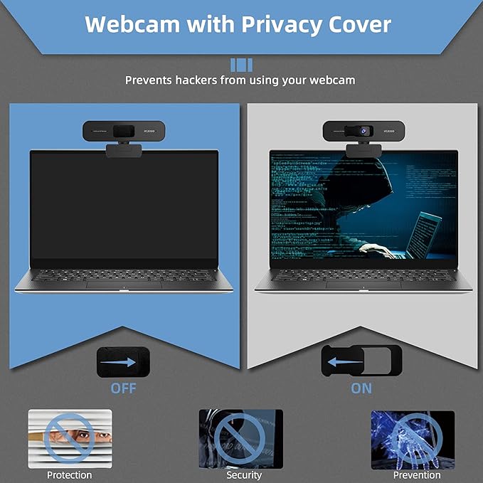 NexiGo N940P 2K Zoomable Webcam with Remote and Software Controls Sony Sensor 1080P@60FPS 3X Zoom in Dual Stereo Microphone for Zoom/Skype/Teams/Webex (Black) (Renewed)