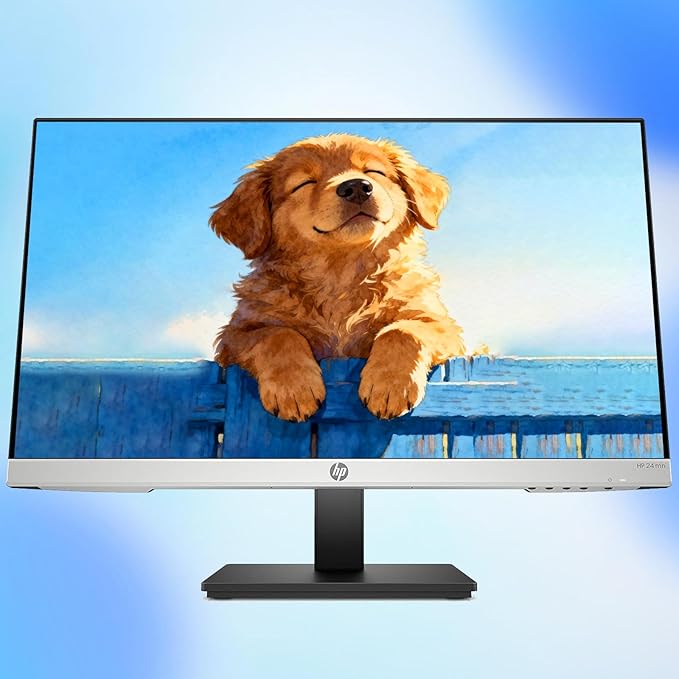 HP 24 FHD Business Office Monitor 3-Side Borderless 75Hz AMD FreeSync 1ms (VRB) VESA Highly Tilt Adjustable Stand Built-in Speakers HDMI &amp DisplayPort &amp VGA