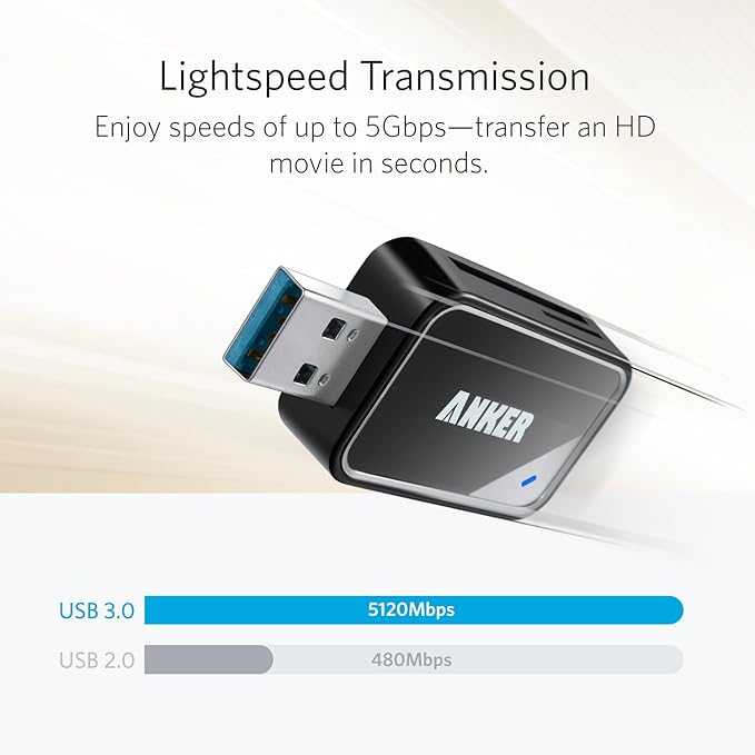 Anker 4-Port USB 3.0 Unibody Aluminum Portable Data Hub&ampAnker USB 3.0 SD Card Reader