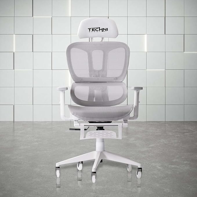 Maykoosh Mesh Gaming Chair - Ergonomic Desk Chair with Footrest - 275 Lbs Capacity