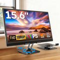 Portable Monitor 15.6 FHD 1080P Portable Screen for Laptop with Adjustable Stand USB-C HDMI Second External Monitor Travel Screen Extender for Laptop Mac Phone PS4/5 Xbox Switch - Black