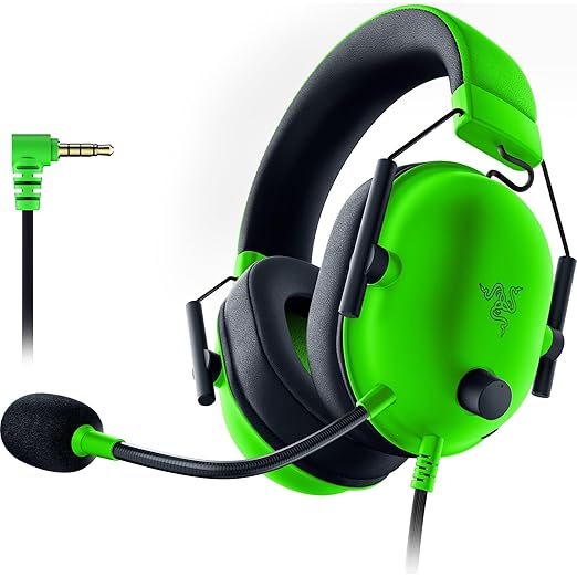Razer BlackShark V2 X Gaming Headset: 7.1 Surround Sound - 50mm Drivers - Memory Foam Cushion - for PC PS4 PS5 Switch - 3.5mm Audio Jack - Green