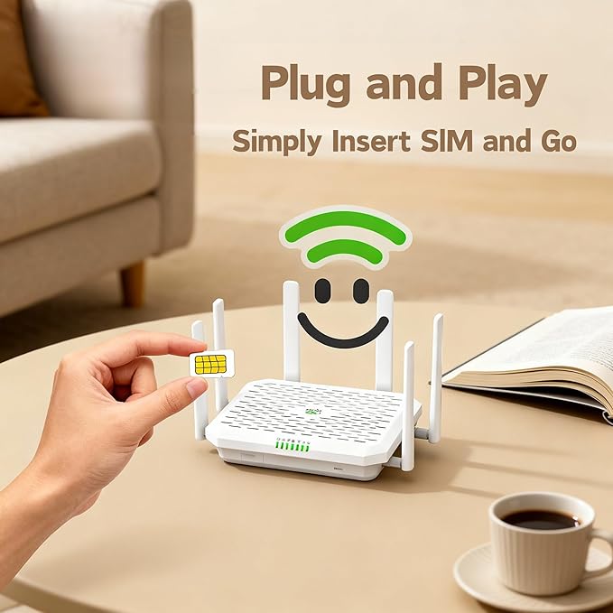 InHand FWA02 5G | Wi-Fi 6 Router (DL 4.76Gbps) | Dual 2.5G ETH Cloud-Managed and Secure Network Solution for Home RV and Business (FWA02-NATM)