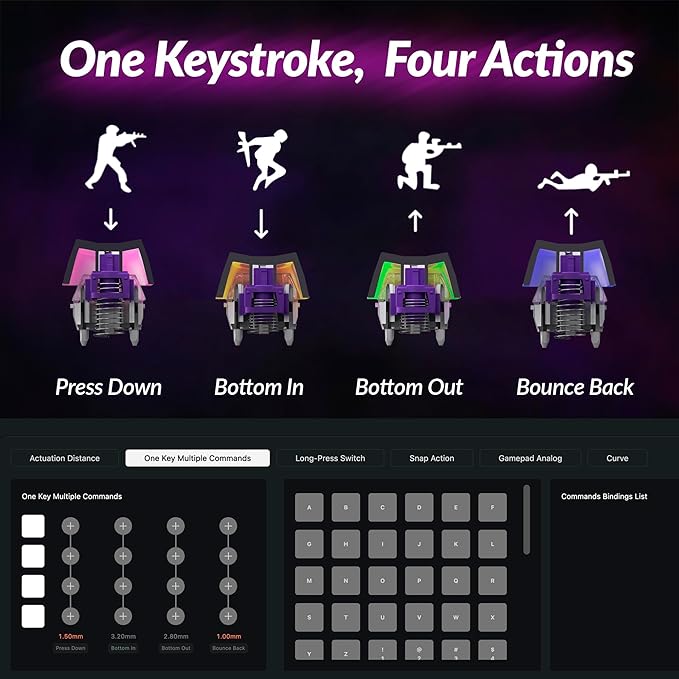 Keychron Q3 HE Wireless Custom Mechanical Keyboard 2.4 GHz/Bluetooth/Wired QMK Rapid Trigger 80% TKL Hot-Swappable Programmable RGB Gateron Double-Rail Magnetic Switches for Mac Windows Shell White