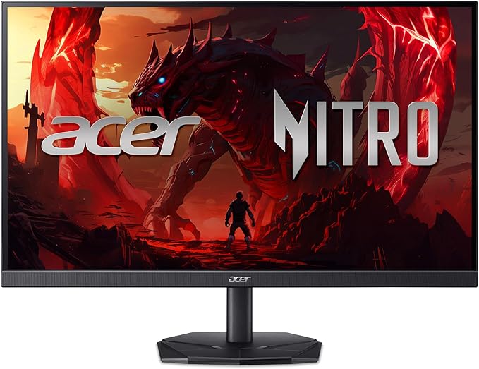 acer Nitro 27” Gaming Monitor | Full HD 1920 x 1080 | IPS | ZeroFrame | AMD FreeSync Premium | 240Hz Refresh Rate | Up to 0.5ms | sRGB 99% | 1 x Display Port 1.4 and 2 x HDMI 2.0 | KG271 W3biip