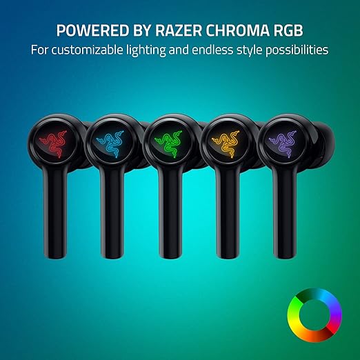Razer Hammerhead HyperSpeed Wireless Multi-Platform Gaming Earbuds for Xbox Series X|S Xbox One PC Mobile: ANC - Noise Cancelling Mic - Bluetooth 5.2 - RGB Chroma - 30 Hr Battery