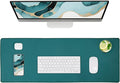 ALOANES Waterproof Mouse Pad XXXL Gaming Keyboard Pad with Anti-Slip Base Grain Jacquard Surface Extend Desk pad for Gamer Office &amp Home Green Mousepad 40cm x90cm x0.3cm