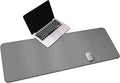 CENNBIE Leather Desk Mat 55''x19.6'' Extra Large Desk Pad Blotter Protector Extended Non-Slip Mouse Pad Waterproof PU Leather Desk Mat on top of desks Large for Office and Home (Grey)