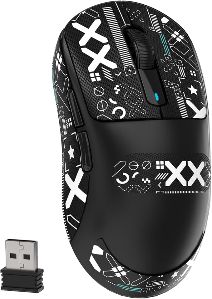 MAMBASNAKE Attack Shark X3 Wireless Gaming Mouse 49g Ultralight PixArt PAW3395 26000 DPI Bluetooth/2.4Ghz /Wired Tri-Mode 200Hrs Rechargeable Battery Kailh GM8.0 Switch for PC/MAC/Win Black&ampT
