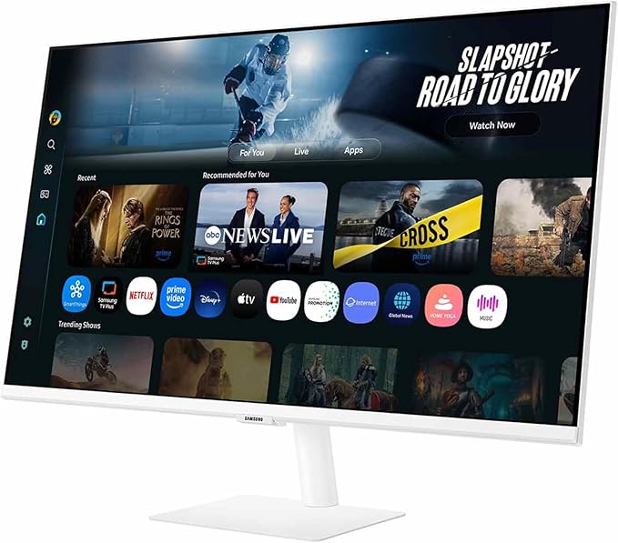 Samsung 32” Smart Monitor M7 (M70F) 4K UHD Display Samsung Vision AI Smart TV Apps Gaming Hub USB-C HDMI and USB-A White LS32FM703UNXZA 2025