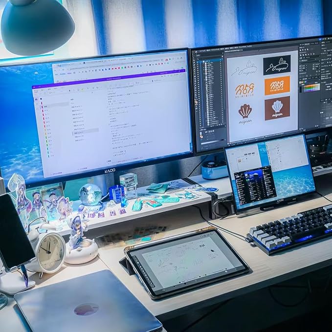 Kado Dual Gaming Monitor Setup - 2-Pack 27 165Hz 1ms 1920x1080 Flat Screen Computer Monitor Parallel Gaming AMD FreeSync Premium Panoramic VESA Mount HDMI DisplayPort Built-in Speakers