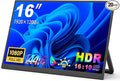16-inch Portable Monitor 1200P Full HD IPS Panel USB-C as Core Interface HDR HDMI USB-C Mobile Display Compatible with PS5 PS4 Xbox One Switch and More Office &amp Gaming Extension Screen
