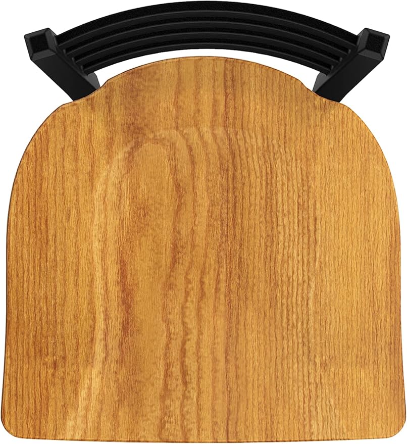 HBS 400 Jackie 18 Chair with Black Wrinkle Finish and Medium Oak Seat