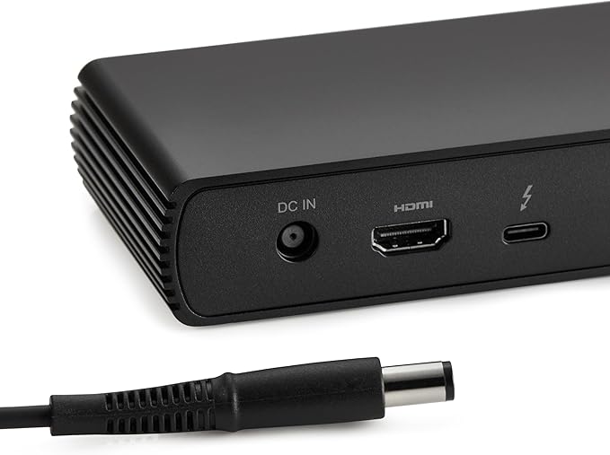 Amazon Basics Thunderbolt 4 Pro Docking Station Dual 4K Monitor Support 8K Display 2xTBT4 1xHDMI2.1 3xUSB A 3.1 RJ45 Ethernet Black 7.86 x 2.95 x 1.23 inches