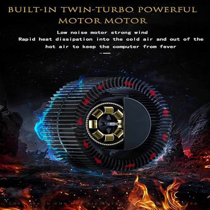 JSEIAJB RGB Gaming Laptop Cooler Adjustable Notebook Stand 3000 RPM Powerful Air Flow Cooling Pad for 12-17 Inch Laptop