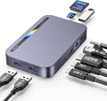 JSAUX Laptop USB C Docking Station 10 in 1 USB C Hub with 4K@60hz HDMI 100W PD USB A&ampC 3.0 1000Mbps Ethernet SD/TF Audio for HP/MacBook/Dell/Lenovo etc