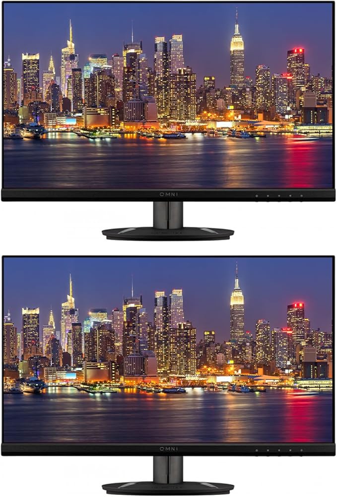 ViewSonic Omni VX2416 24-inch 1080P 1ms 100Hz FHD IPS Gaming Monitor 2-Pack Bundle with AMD FreeSync Eye-Care HDMI DisplayPort Speakers