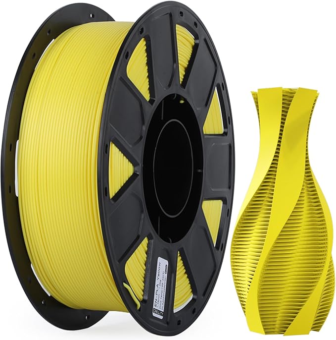 Creality 3D Printer Filament 1.75mm Ender PLA Filament No-Tangling Smooth Printing Without Clogging No Warping Fit Most FDM 3D Printers 1kg Spool Dimensional Accuracy +/- 0.02mm Yellow