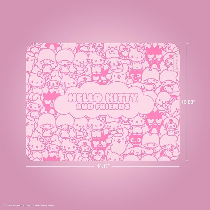 Razer Gigantus V2 Cloth Gaming Mouse Pad (Medium): Textured MicroWeave Cloth Surface - Thick High-Density Rubber Foam - Non Slip Base - Hello Kitty &amp Friends Edition