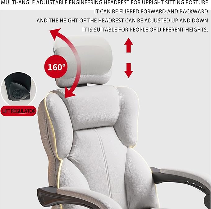 Ergonomic Gaming Chair with Adjustable Footstool &amp 360° Swivel Comfy PU Leather Seat for Home Office &amp Live Streaming (Pink)