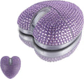 elec Space Stylish Heart-Shaped Wireless Bluetooth Mouse – Rechargeable Silent RGB Light and Perfect for Laptop &amp PC (Purple)
